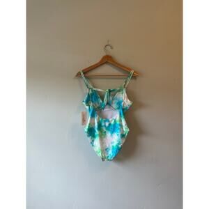 NWT Beach Joy Blue and Green Tye Dye One Piece Swimsuit